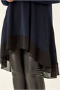 Blue Curve Glitter Chiffon Hem Tunic Top, Image 5 of 5