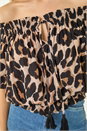 Natural  Animal Print Key Hole Bardot, Image 5 of 5