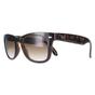 Brown Rectangle Light Havana Brown Gradient Folding Wayfarer 4105 Sunglasses, Image 2 of 4