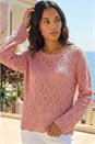PINK Pointelle Knit Jumper , Image 2 of 4
