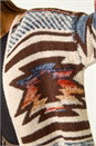 Brown Boucle Tribal Pattern Cardigan, Image 5 of 5