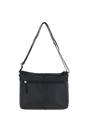 Black 'Carlotta' Croc Print Real Leather Shoulder Bag, Image 3 of 5