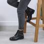 Black Low Heel Biker Ankle Boots, Image 5 of 6