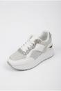 Silver iKrush Silver Chloe Womens Glitter Panel Platform Trainers, Image 4 of 5