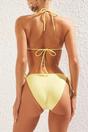 Yellow WOVCOR Yellow Triangle Bikini Set with Star Detail and Tie Side Bottom, Image 4 of 4