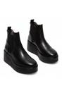 Black Womens Heel Ankle Platform Boots-HELY268, Image 2 of 5