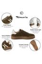 Green Tamaris Womens Olive Green Suede Sneaker, Image 2 of 8