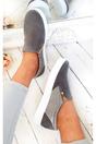 White iKrush White Leah Crystal Suede Zip Pumps Trainers, Image 5 of 6