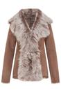 Taupe Sheep Toscana Shearling Leather Jacket, Image 1 of 6