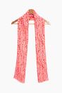 Red Metallic Pinstripe Lightweight Leopard Scarf, Image 5 of 5