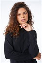 Black Longline High Neck Tunic Jumper , Image 4 of 5