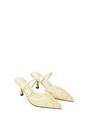 Ivory 'Sabbie' Ivory Bridal Pointed Heeled Mules With Beaded Mesh, Image 5 of 6