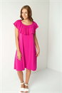 Fuchsia Bardot Swing Dress, Image 2 of 4