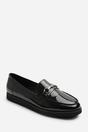 Black Brittany Snaffle Detail Hardware Trim Loafers, Image 3 of 6