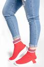 Red Chunky Sole High Runner Sock Trainers - Celine, Image 1 of 1