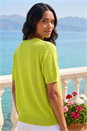 Lime Light Weight Button Knit Cardigan, Image 3 of 4
