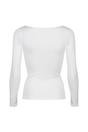 White Long Sleeve Sculpting Top Smooth Fit, Image 2 of 5