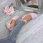 Light Pink AJVANI Light Pink Mid Wedge Heel Ankle Strap Espadrille Sandals, Image 5 of 6