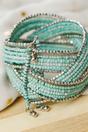 Blue Pearl Thick Open Cuff Kada Bangle, Image 2 of 2
