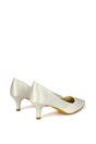 Ivory XY LONDON Ivory 'Gwyneth' Pointed Toe Mid Stiletto Kitten Heel Court Shoes, Image 2 of 4