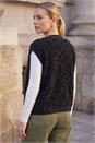 Black Fluffy Shimmer Knit Waistcoat, Image 2 of 4