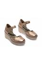Gold Womens Durable Wedge Sandals-BISO305FLY, Image 2 of 5