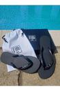 Black St Tropez Crystal Flip Flops, Image 3 of 4