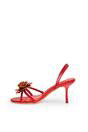 Red Red Hot Red Pu Sling Back Mid Heels, Image 1 of 4