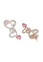 Light Pink Diva Heart Drop Earrings, Image 3 of 5