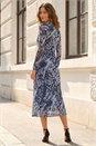Grey Petite Abstract Mesh Dress, Image 3 of 4