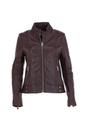 Wine 'Lillian' Real Leather Biker Jacket, Image 1 of 4
