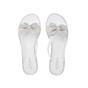 White Diamante Bow Toe Post Jelly Sandals Flip Flops, Image 1 of 6