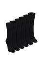 Black 6 Pack Ladies Bamboo Non Elastic Socks Soft Breathable Everyday Comfort, Image 1 of 3