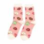 Pink Flourescent 1 Pack Ladies Novelty Patterned Bamboo Socks, Image 5 of 5