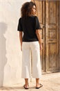 Black Dusk Puff Sleeve Stretch T-Shirt , Image 3 of 4
