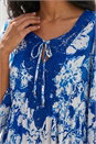 Blue Shadow Floral Lace Smock Dress, Image 4 of 4