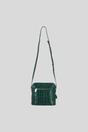 Green Genuine Leather Crossbody Bag with Adjustable Strap, Image 4 of 5