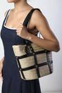  Catalina Large Raffia Bag with Stud Detail, Image 7 of 7