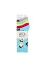 Multi 5 Pack Ladies Jacquard Patterned Crew Socks, Image 2 of 3