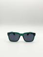Green Square Sunglasses in Green Black, Image 2 of 5