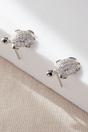 Silver Sterling Silver CZ Turtle Stud Earrings, Image 1 of 3