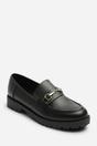 Black Aadhya Black Chunky Snaffle Trim Detail Loafers, Image 3 of 6