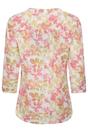 Coral Petra Leaf Print 3/4 Sleeve Blouse, Image 2 of 4