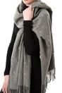Light Grey Star Constellation Tasselled Winter Scarf, Image 2 of 3