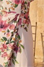 Cream  Floral Premium Stretch Midi Dress, Image 4 of 4