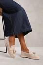 Beige 'Azalea' Slip On Loafer With Tassel Detailing, Image 1 of 4