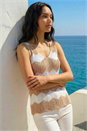 Natural  Chevron Stripe Knit Top, Image 3 of 5
