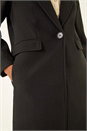 Black Tailored Longline Coat, Image 5 of 5