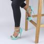 Mint AJVANI Mint High Heel Crossed Straps Platform Sandals, Image 5 of 6