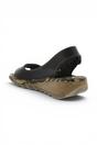 Black Womens Comfort Wedge Sandals-TRAM723FLY, Image 6 of 7
